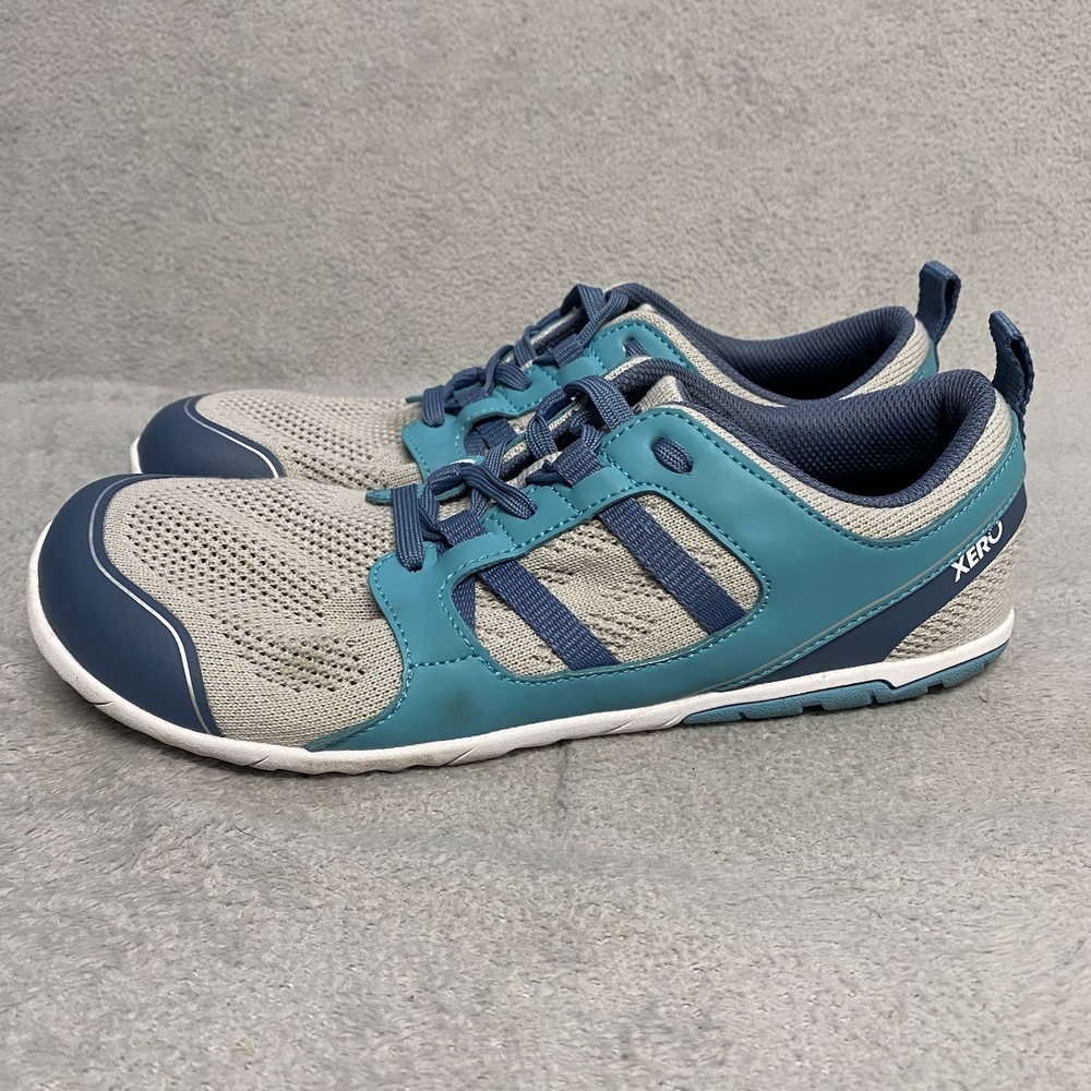 Xero Zelen Shoes Womens Size 10 Barefoot Minimalist Lace Up Running Gray Blue